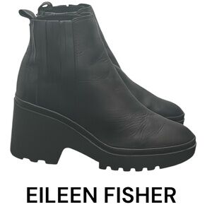 Eileen Fisher Black Ankle Boots
